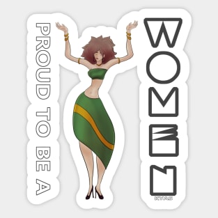 Proud to be a woman (White) Sticker